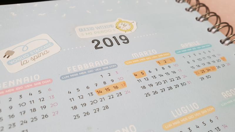 Calendario 2019 Tutti I Ponti Per Andare In Vacanza Notizie pizzica calendario 2021
